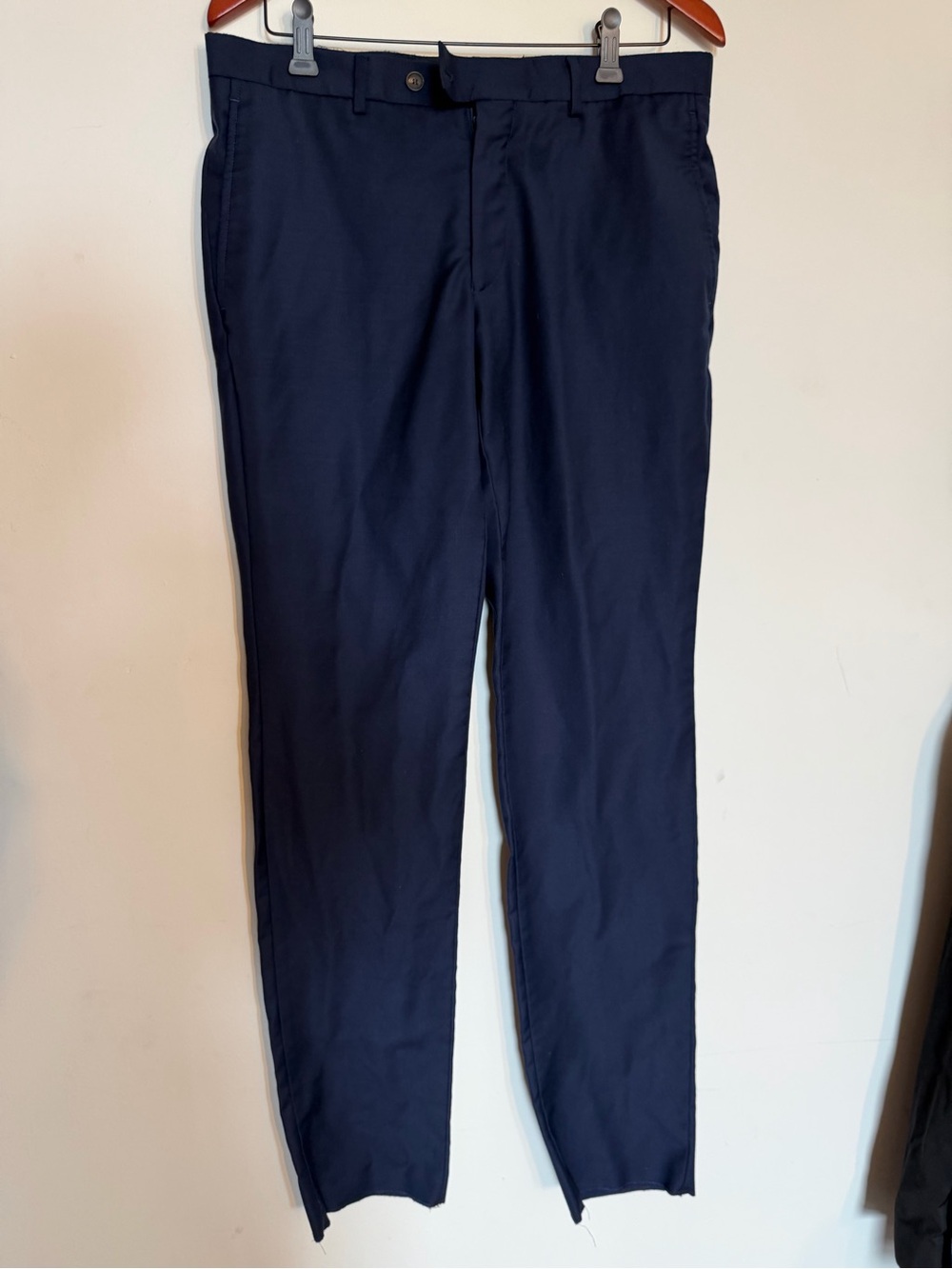 Men's Navy Dress Pants - Classic Straight Fit